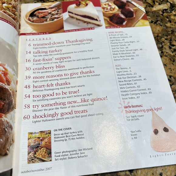 Taste of Homes Light And Tasty Cooking Recipe Magazines 2007 Back Issue Set Of 6 - Picture 11 of 13